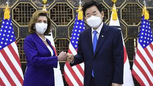 In S. Korea, Pelosi avoids public comments on Taiwan, China