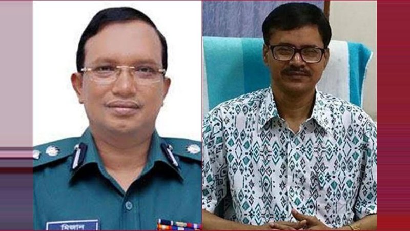 suspended Deputy Inspector General (DIG) of police Mizanur Rahman and ACC director Khandaker Enamul Basir./Photo: Collected