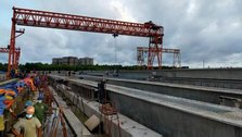 Pre-cast work at Jaijira end of Padma Bridge is almost complete