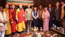Lok Sabha Speaker Om Birla visits Gandan Tegchenling Monastery in Mongolia