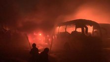 Demra bus fire under control