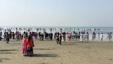 Cox's Bazar is over crowded with tourists in holidays
