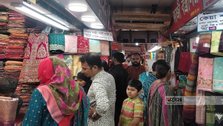 Dhaka New market area is bustling with Eid shopping