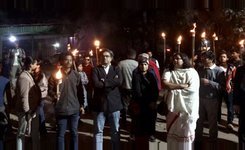 Torch procession for 5-point demand in JU