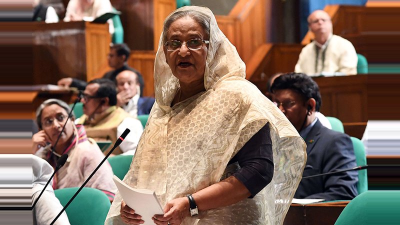 Prime Minister Sheikh Hasina at parliament session, Photo: PID