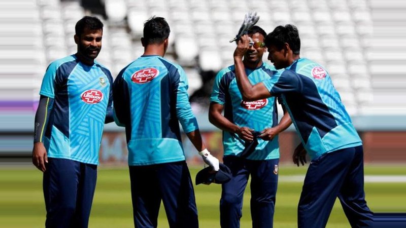 Bangladesh cricketers in training