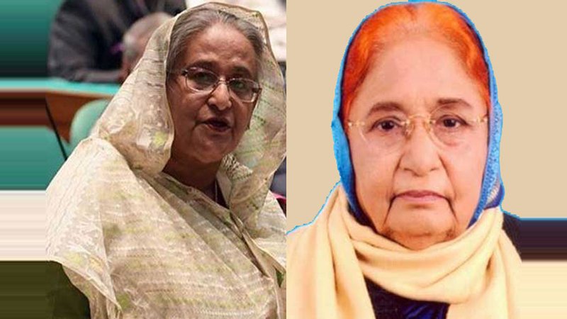 Prime Minister Sheikh Hasina (Left side) and Rushema Begum, Photo: Collected