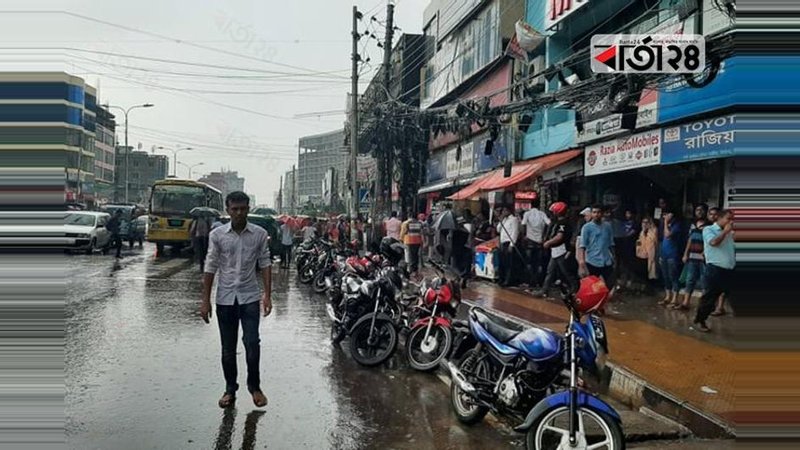Heavy rainfall at Dhaka city./Photo: Barta24.com
