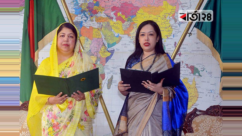 Rumin Farhana took oath, Speaker Dr. Shirin Sharmin Chowdhury administered the oath, Photo: Barta24.com
