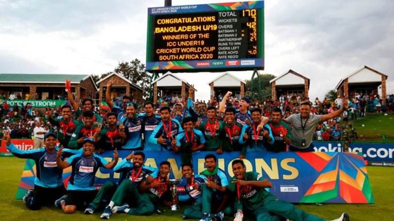 বিশ্বকাপ জয়ী বাংলাদেশ ক্রিকেট দল- ছবি: আইসিসি