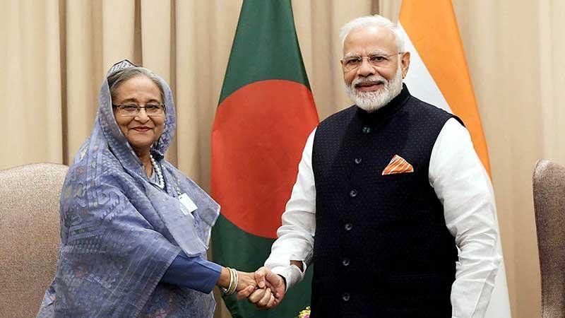 Prime Minister Sheikh Hasina and Indian Prime Minister Narendra Modi