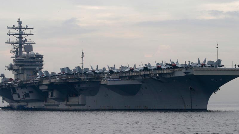 US Navy aircraft carrier enters South China Sea