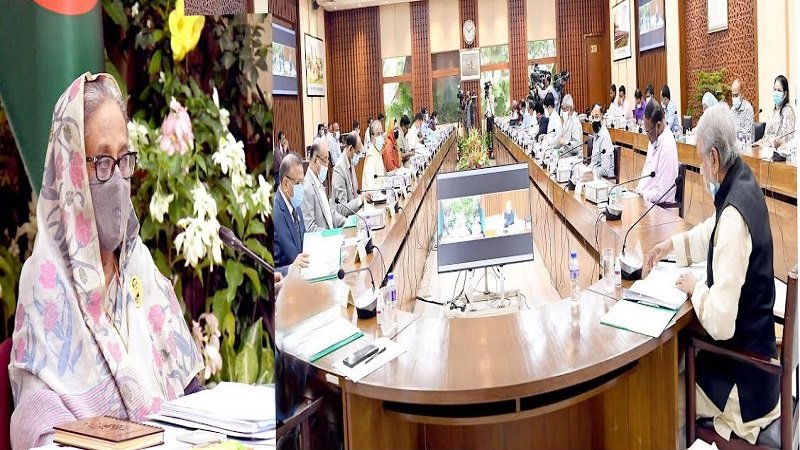 Prime Minister Sheikh Hasina presides over ECNEC meeting on Tuesday: Photo Collected