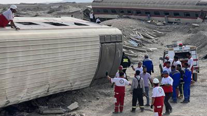 Train Derailment in East Iran. Collected Photo