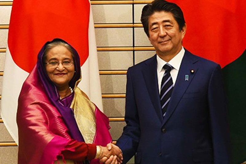 Prime Minister Sheikh Hasina ‍and Sinzo Abe, Photo: collected