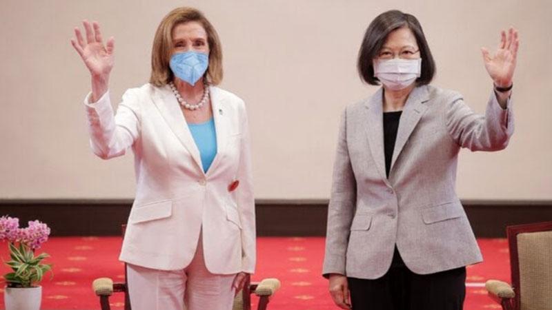 Nancy Pelosi, the U.S. House speaker, met with Taiwan’s president, Tsai Ing-wen. Photo collected.
