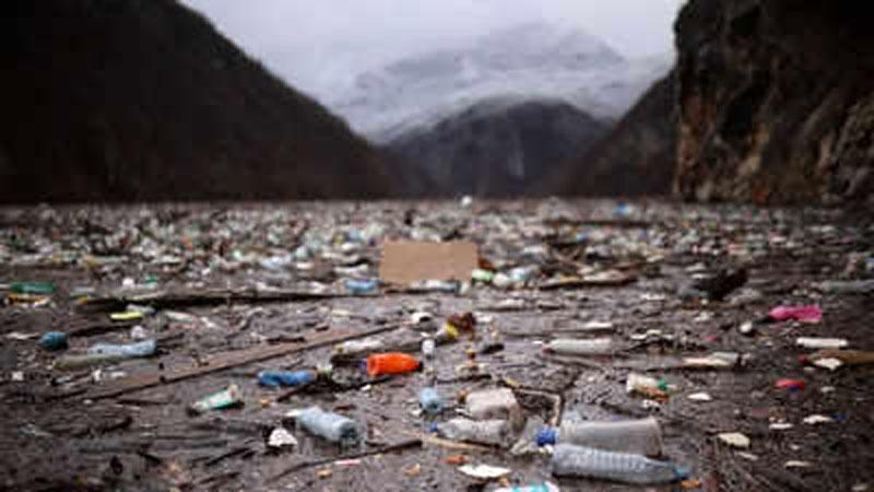 Sections of Balkan river become floating garbage dump